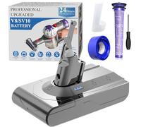 DTK Batería para Dyson V8 Batería SV10 Compatible con V8 Animal Absolute Fluffy Motorhead Trigger HEPA Aspiradoras Serie con 2 Filtros