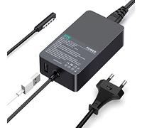 DTK Cargador Surface Pro 2, 44W 12V 3.6A Adaptador de Corriente para Microsoft Surface RT / 2, Surface Pro 1 / Surface Pro 2 1536 con Puerto USB y Cable de extensión de alimentación