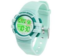 DTKID Reloj Digital Niño 7 Colores 3ATM, Verde
