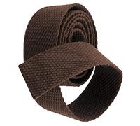 DTKJ Cinta de algodón para correas de bolsa, cinta de lona para cinturón, accesorios de mochila, mochila al aire libre, piezas de bricolaje, manualidades en casa, 10 yardas/rollo, café, 38MM