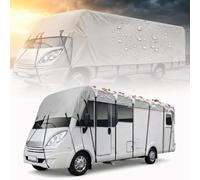 DTLEO Funda de Techo para Autocaravana y Caravana, Lona Protectora Impermeable, Transpirable y Anti-UV, Cubierta Exterior para Camper Ajustables de Alta Resistencia,Gris,7.5 * 3M Fits 22to25 ft