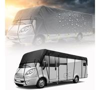 DTLEO Funda de Techo para Autocaravana y Caravana, Lona Protectora Impermeable, Transpirable y Anti-UV, Cubierta Exterior para Camper Ajustables de Alta Resistencia,Negro,7.5 * 3M Fits 22to25 ft