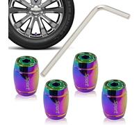 DTLHLBHD 4 Piezas Tapones de Válvula de Neumático para MG ZS EV EZS 2017-2022 2023 2024, Cubiertas Antipolvo Aleación de Aluminio Tapitas de Rueda Herméticas Protector Válvula Coche,Dazzling