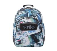 DTO. EXTRA - TOTTO Mochila escolar - Crayoles- 4HV- Postales y Casetes