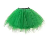 DTOHMOM Damen Tutu Klassisch Rock, Ballett Tüllrock Petticoat Unterrock, Kurzkleid Tütü Röcke, 50er Vintage Ballet Elastisch Tanzrock Tanzkleid Ballkleid Kurz Retro Party (vert)
