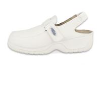 dtorres - Zueco Señora Blanco - Master 2000 Tira - Calzado Profesional Fabricado en España - Confortable y Ligero - Plantilla Fija Acolchada - Suela Antideslizante - Tallas 40