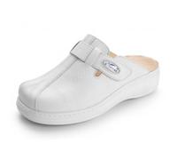 dtorres - Zueco Unisex Blanco - Master Plus - Calzado Profesional Fabricado en España - Confortable y Ligero - Doble Plantilla con Micromasaje - Suela Antideslizante - Tallas 37