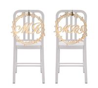 Dtoterul Mr Mrs Signo Decoración Silla Cartel Madera 2 Piezas Señales de Silla de Boda para Novia y Novio Mr and Mrs Wedding Chair Sign Cartel para Decoración Silla con Cuerdas de Yute