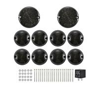Dtpnoa Luz Antiniebla Juego 10 Luces LED Modificadas Para Land Para Rover Para Defender 90/110 1983-1990/1990-2016 Luces Marcha Atrás Traseras Intermitentes Delanteras.