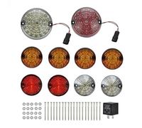 Dtpnoa Luz Antiniebla Juego 10 Luces LED Modificadas Para Land Para Rover Para Defender 90/110 1983-1990/1990-2016 Luces Marcha Atrás Traseras Intermitentes Delanteras.