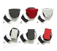 Dtpnoa Luz Antiniebla Luces Freno LED Estilo F1 Nuevas Estroboscópicas Motocicleta Luces Traseras Automática Marcha Atrás Luces Seguridad DRL 12V