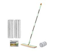 DTREELS Juego de fregona plana y cubo de alta calidad para limpieza de suelos, fregona plana y sistema de limpieza, escurridor, cubos planos con fregona