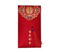 DTREELS Sobre rojo tradicional chino doble felicidad rojo bolsillo suerte dinero Hong para boda Bao sobre, accesorios, tarjeta Luc