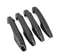 DTSGCX Manija Puerta Coche Fibra Carbono Cubierta Taza Pegatinas Decorativas Accesorios Para CRV CR-V 2007-2011(Style 8)