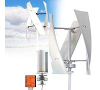 DTUcacochymic Turbina de viento vertical, 3 aspas de bajo ruido, turbina de generación de energía de molino de viento de 5000 W/9000 W, paquete completo con controlador, 9000 W-48 V