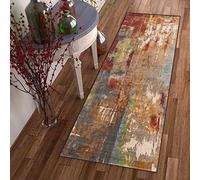 DTUQYX Alfombra larga para pasillo, antideslizante, 70 x 140 cm, poliéster, lavable y duradera, diseño de dormitorio, para salón, oficina, comedor, personalizable por metro