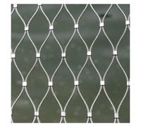 DTVEW 304 Malla de Cuerda Acero Inoxidable, Red Anticaída para Balcones, 10cm/2mm Extensible para Relleno Barandillas Jardines Campos Fútbol(1x21m)