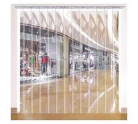 DTVEW Cortina de Tiras Cortina de Puerta de Tira de PVC Transparente, 1,3mm/0,05" Cortina de Puerta Aislada Cortinas de Puertas Correderas Cortina de Plastico(1.2x2.5m/3.9x8.2ft)
