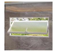 DTVEW Ventanas para Cobertizos, Correderas con Rotación de 360°, Aluminio Manillas Cristal Templado para Baños, Cocinas, Almacenes y Viviendas(White,60x81cm)