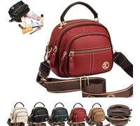 DTVKTZ Bousalutend Crossbody Bag, Adjustable Wide Shoulder Strap Leather Shoulder Bags, Classic Luxury Crossbody Bag (Red)