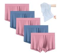 DTVKTZ Ice Boxer Pro for Men, Men Cooling Breathable Stretch Briefs, Nuvellor Ultra Comfortable Premium Silk Underwear (5PCS-A,XXL)