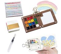 DTVKTZ Tobios Watercolor Kit, Tobios Mini Watercolor Set, 2025 New Mini Watercolors Paint Set for Beginners, With 12/24 Color Paints (15 colors)