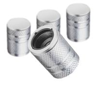 DTXFBH 4 Piezas Tapones de Válvula de Coche para Mercedes Benz GLC X254 2022-2023 2024, Tapas Válvulas Neumático Tapas de Cubierta de Polvo Resistentes A La Corrosión,Silver