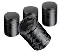 DTXFBH 4 Piezas Tapones de Válvula de Coche para Peugeot 2008 II Active/Allure/GT Pack SUV 2019-2022 2023 2024, Tapas Válvulas Neumático Tapas de Cubierta de Polvo Resistentes A La Corrosión,Black