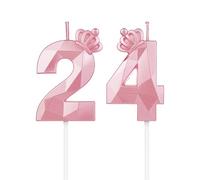 DTXLX Velas de cumpleaños con números 18 con corona, para tartas, decoración de cumpleaños, velas de cumpleaños para niños, para fiestas, bodas, fiestas de empresa, aniversarios