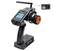 DTXMX RC4GS V2 - Transmisor RC de 4 canales con receptor giroscopio R6FG de 2.4 GHz, control remoto de superficie para pista, camión, coche, barco