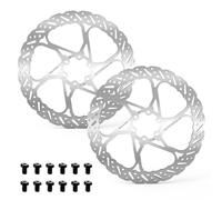 DTYBJN Ajuste para Shimano Rotor de Freno hidráulico 140MM 160MM 180MM 203MM Discos de Freno de Bicicleta Rotor de Freno de Disco de Bicicleta(2PC 160-180MM)