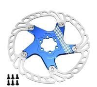 DTYBJN Disco de Freno de Bicicleta 140mm 160mm 180mm 203mm Rotores de Freno de Disco de 6 Orificios Aptos para Freno de Disco hidráulico Shimano(203mm Blue)