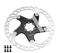 DTYBJN Disco de Freno de Bicicleta 140mm 160mm 180mm 203mm Rotores de Freno de Disco de 6 Orificios Aptos para Freno de Disco hidráulico Shimano(203mm Black)