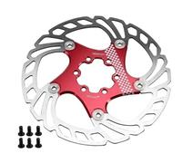 DTYBJN Disco de Freno de Bicicleta 140mm 160mm 180mm 203mm Rotores de Freno de Disco de 6 Orificios Aptos para Freno de Disco hidráulico Shimano(160mm Red)