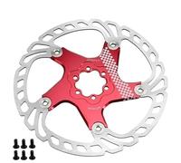 DTYBJN Disco de Freno de Bicicleta 140mm 160mm 180mm 203mm Rotores de Freno de Disco de 6 Orificios Aptos para Freno de Disco hidráulico Shimano(203mm Red)