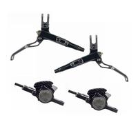 DTYBJN Freno hidráulico para Bicicleta de montaña M1, Juego de Frenos de Disco de presión de Aceite Ligeros CNC completos, Freno Delantero y Trasero para MTB(X2 Ice Pads Black)