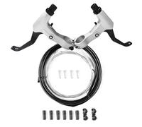 DTYBJN Juego de Frenos en V para Bicicleta, Palanca de Freno de aleación, línea de tracción, Pinza de Freno en V, Kit de Freno de Bicicleta de Carretera(Lever-White-Cable)