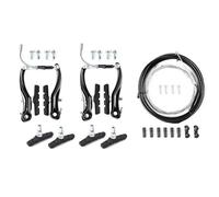 DTYBJN Juego de Frenos en V para Bicicleta, Palanca de Freno de aleación, línea de tracción, Pinza de Freno en V, Kit de Freno de Bicicleta de Carretera(Caliper-1Pair-Cable)