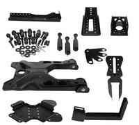 DTYBJN Kit de Montaje de Rueda de Repuesto Ajustable con portaequipaje con bisagras J275 HD, de Aluminio, Compatible con Wrangler JK 2007-2017 Porta-Llantas Soporto de Ruedas