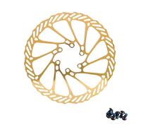 DTYBJN Rotores de Freno de Bicicleta 160 mm 180 mm 203 mm Rotor de Freno de Disco MTB Apto para Shimano Apto para SRAM Apto para línea Central(160mm Gold)