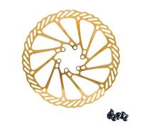 DTYBJN Rotores de Freno de Bicicleta 160 mm 180 mm 203 mm Rotor de Freno de Disco MTB Apto para Shimano Apto para SRAM Apto para línea Central(180mm Gold)