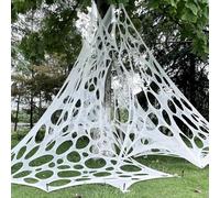 DTYDECLE Tela de araña gigante para Halloween, decoración de Halloween, gigante, triángulo, telaraña para fiestas dulces o ácidas, decoración al aire libre y jardín