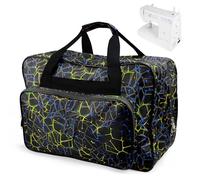DTYGUIXE Bolsa para Máquina de Coser de 46 x 23 x 32 cm, Funda para Máquina de Coser Negra de Nylón Impermeable Bolsa de Transporte para Máquina de Coser con Asas Portátiles y Acolchado Protector