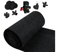 DTYGUIXE Tela de Fietro para Manualidades de 3 Metros Fieltro Negro para Manualidades Tela de Fieltro Grueso y Flexible Protector de Fieltro para Muebles y Suelo para Evitar Arañazo Ruido