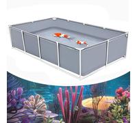 Dtyubfg Acuario Grande De PVC/Lienzo, Estanque de Peces de Lona,estanques de Lona de PVC con válvula de Drenaje, con Soporte de Metal para una fácil instalación, para Acuicultura Jardín Exterior Cría