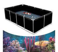 Dtyubfg Acuario Grande De PVC/Lienzo, Estanque de Peces de Lona,estanques de Lona de PVC con válvula de Drenaje, con Soporte de Metal para una fácil instalación, para Acuicultura Jardín Exterior Cría