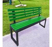 Dtyubfg Banco Exterior Jardin,Estructura de Metal, Superficie de Taburete de Madera, Tratamiento Impermeable, sin Miedo al Viento y al Sol 150cm, Banco de patioPara jardín, Patio o terraza