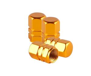 DTZAEUKE Tapones Aluminio para Kia Picanto GT Line 2013-2020, Válvula Neumático Tapones Decorativos Válvula Neumático Tapones de Aluminio Válvula de Aire 8,Gold