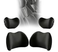 DTZHANGZE 4 Piezas Cojín de Soporte Lumbar para Coche y Reposacabezas Kit de Almohada para Cuello para Opel Frontera (2024-2025) 2026, Espuma Memoria Aliviar el Dolor,Black