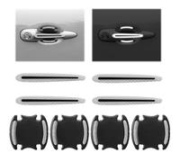 DTZHANGZE 8 Piezas Protector de Manilla de Puerta para Nissan Qashqai J10 J11 J12 2016 2017 2018 2019 2020 2021 2022, Adhesivo Antirrayas Fibra de Carbono Pegatinas Cubierta Manija Accesorios Coche